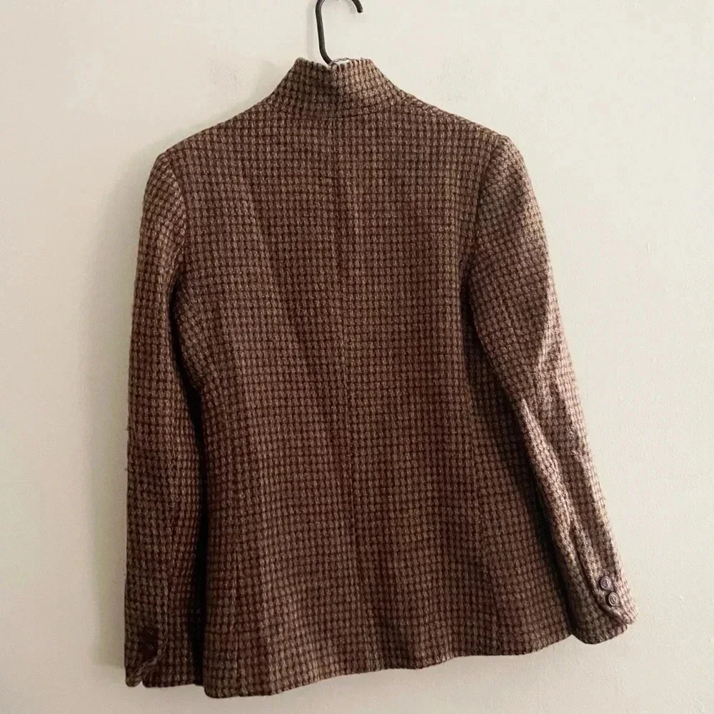 Vintage Christian Dior wool blazer dark academia size 4 preppy retro tweed chic
